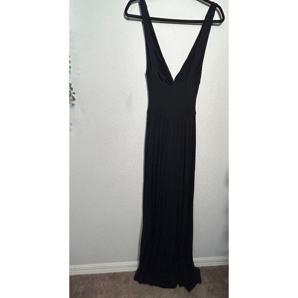NEW Free People Beach Harlow Twist Front Wide Leg Jumpsuit Black XS Oversized - Picture 4 of 10